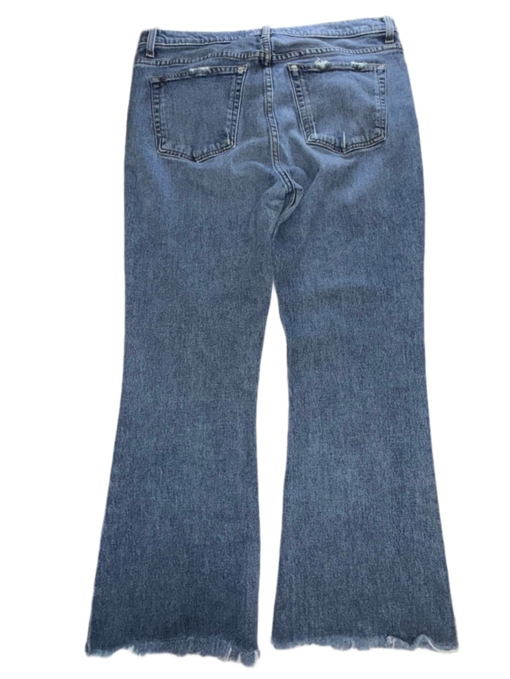 Reformation Cropped Kick Flare Jeans Sz 31 Raw Hem High Rise 26” Inseam - Picture 7 of 13